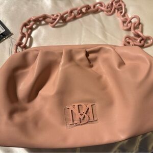 Badgley Mischka Soft Pink Chain Shoulder Bag